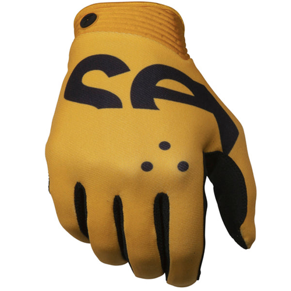 Product image of Seven MX  zero crossover glove orange dbc9e3f3 d762 402a ac9c 856477a1d4b1 motocross gloves showing fit, construction, and colorway | Available at BTO Sports