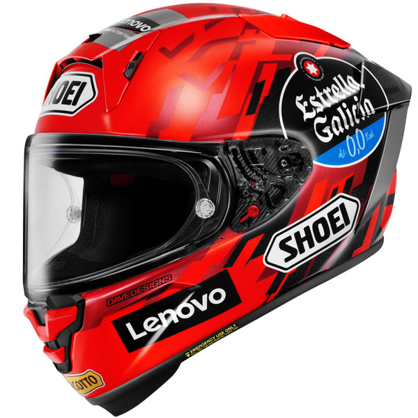Shoei X-Fifteen Marquez9 TC-1 full-face motorcycle helmet front view, parent SKU 0105-2901.