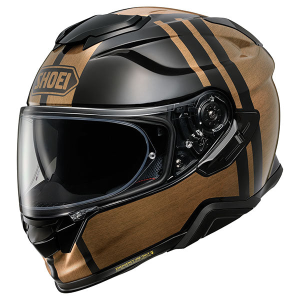 shoei black and gold helmet Shoei