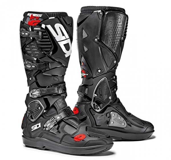 Product image of sidi crossfire 3 sr boots black black ec273393 e7e6 41af b51b 40ddd86d8176 motocross boots showing design and colorway | Available at BTO Sports