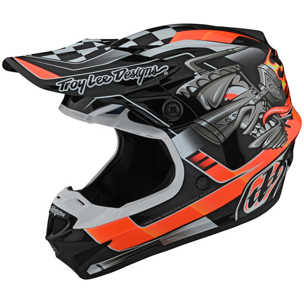 Image of Troy Lee Designs SKU 1092510 SE4 Polyacrylite Carb Helmet Size: XS (SKU 1092510)