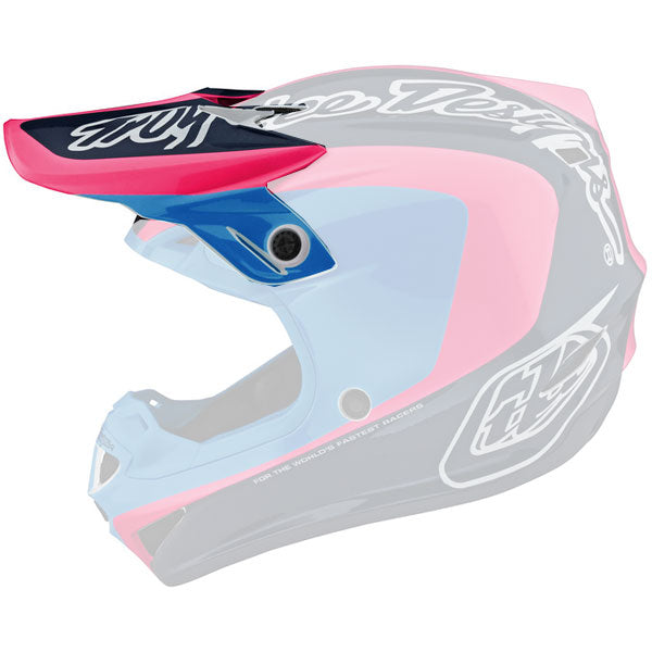 Image of Troy Lee Designs SKU 1751330 SE4 Polyacrylite Visor (Limited Edition) Colors: Navy/Cyan (SKU 1751330)