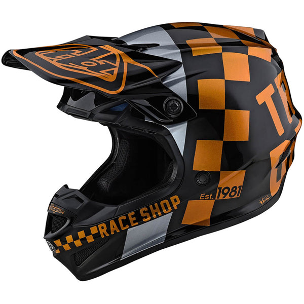 Image of Troy Lee Designs SKU 1090440 SE4 Polyacrylite Checkers Helmet Size: XS (SKU 1090440)