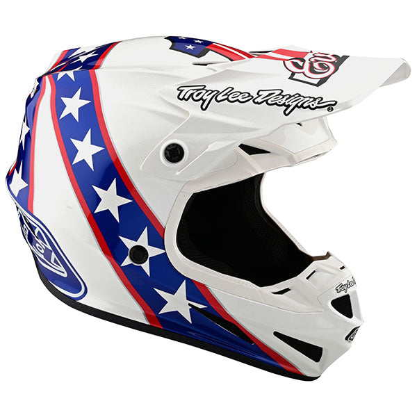 Image of Troy Lee Designs SKU 1019900 SE4 Composite LE Evel Knievel Helmet Size: MD (SKU 1019900)
