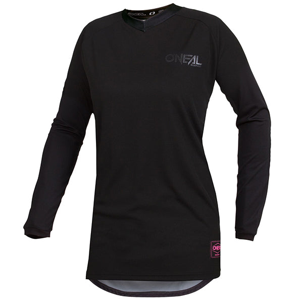 Studio product photo on a neutral background of O'Neal, Element Classic Jersey (Women), SKU 001E-12C, color options Classic Black, sizes XL–2X