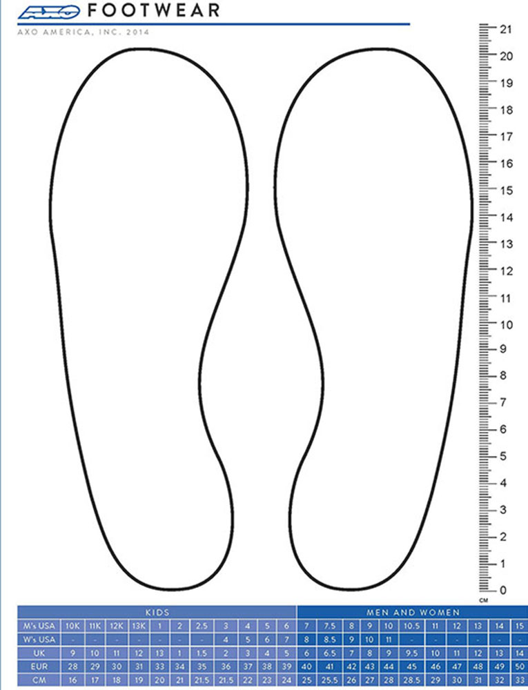 Axo Boots Size Chart
