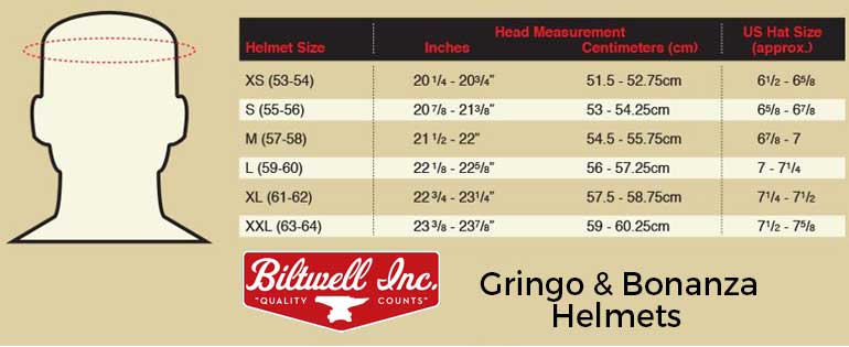 Biltwell Gringo Size Chart
